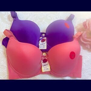 💥Lacy push up bra 2 pack Deal Assorted colors